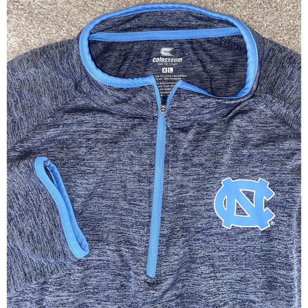 Colosseum Athletics North Carolina Tar Heels 1/4 Zip Pullover Jacket Mens XL